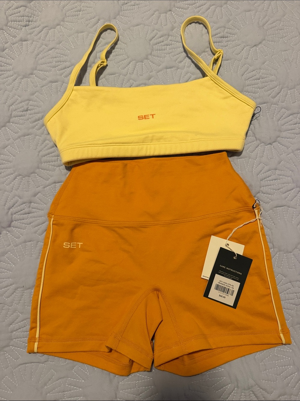 NWT SET Active orange soda